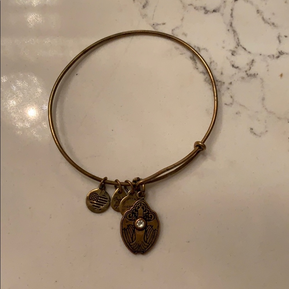 Gold Alex and ani bracelet